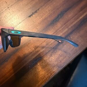 Oakley Black Sunglasses with Teal Detail